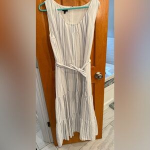 Talbots Blue and White Striped Maxi Dress